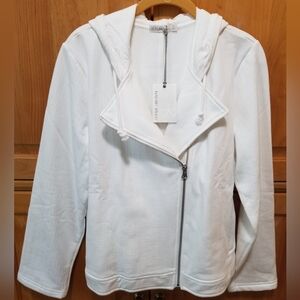 Barefoot Dreams Malibu Collection Jacquard Fleece Moto Jacket " XL " - N…